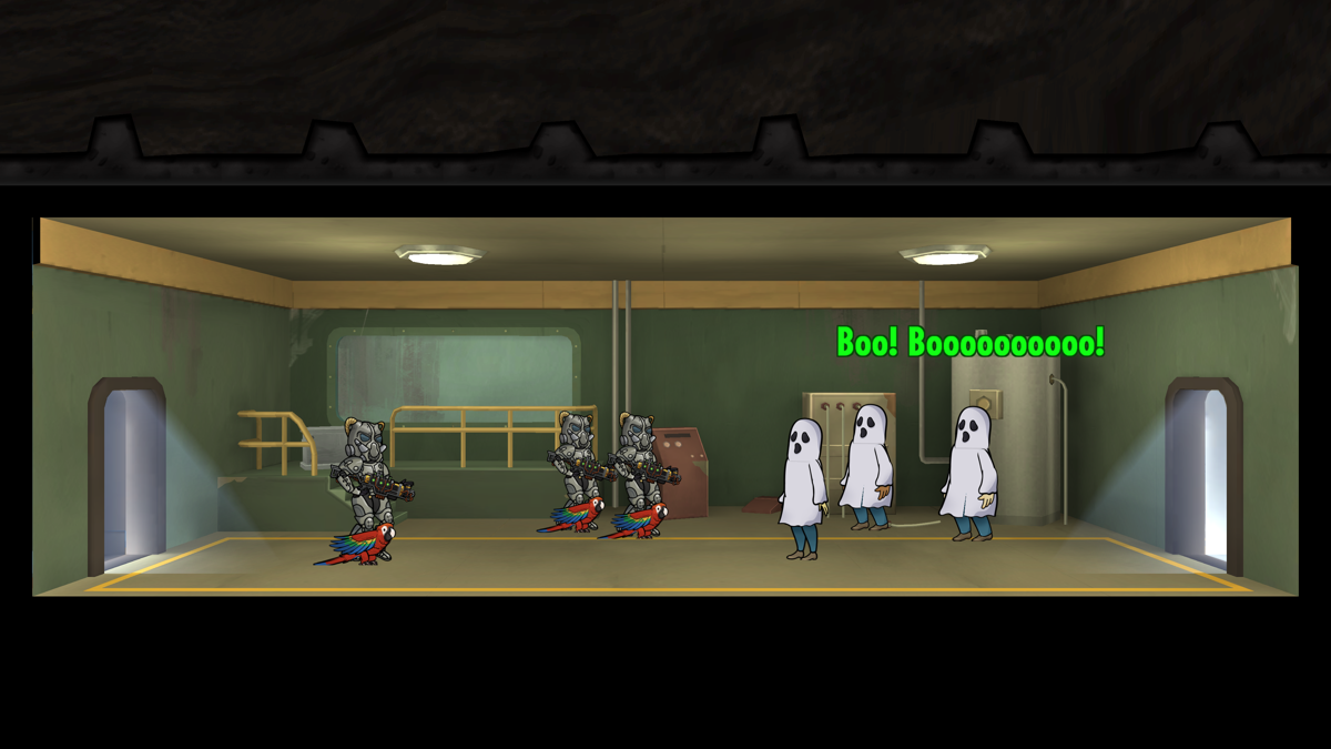 Fallout Shelter (Windows Apps) screenshot: We're not afraid of ghosts!