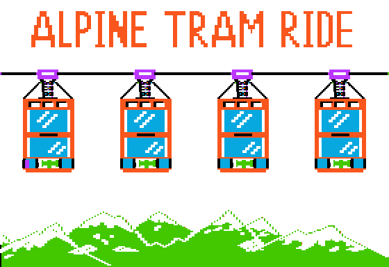 Alpine Tram Ride (Apple II) screenshot: Title Screen