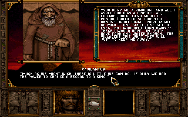 Ravenloft: Stone Prophet (DOS) screenshot: The conversations are quite well-written