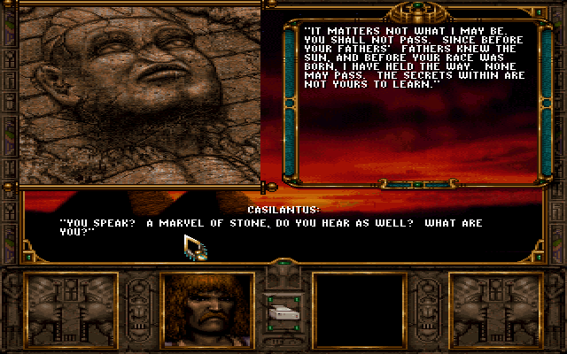Ravenloft: Stone Prophet (DOS) screenshot: Sometimes, you need more information before you can proceed