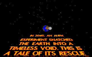 Planet's Edge: The Point of no Return (DOS) screenshot: A very Star-Wars-like intro