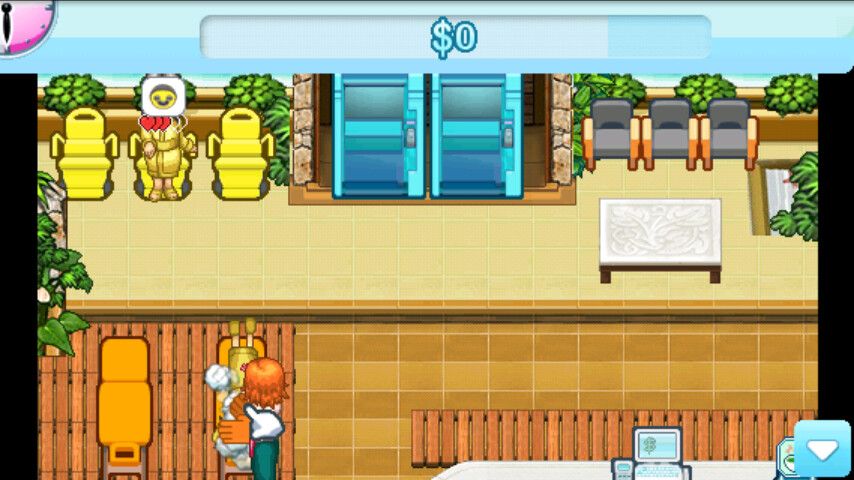 Sally's Spa (Android) screenshot: Two customers now