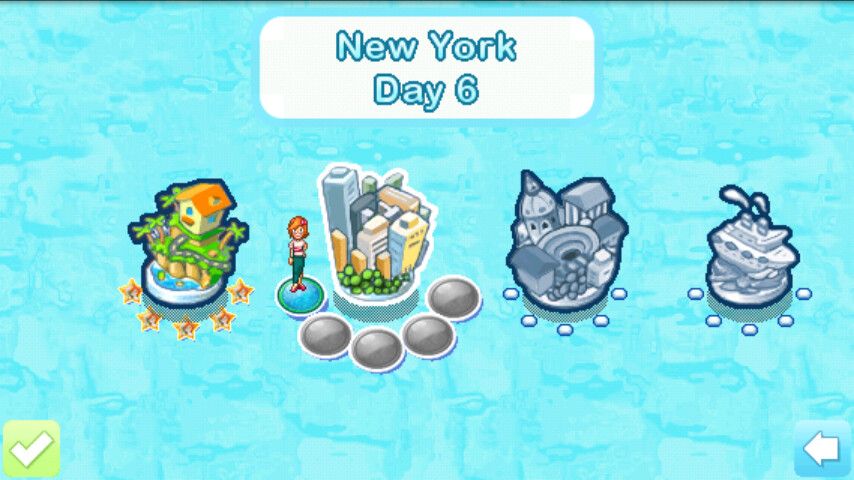 Sally's Spa (Android) screenshot: New York! If I can make it there, I'm gonna make it anywhere.