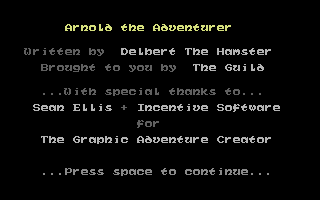 Arnold the Adventurer (Commodore 64) screenshot: Title Screen