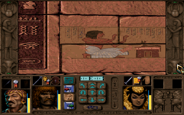 Ravenloft: Stone Prophet (DOS) screenshot: Egyptian art prevails