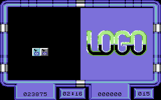Logo (Commodore 64) screenshot: 3th game-One more step to finish this level