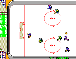 Great Ice Hockey (SEGA Master System) screenshot: Great Ice Hockey
