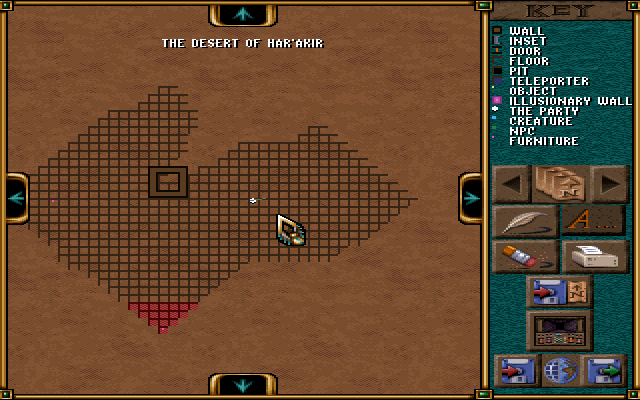 Ravenloft: Stone Prophet (DOS) screenshot: The automap is very helpful, indeed