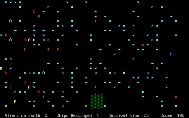 Aliens (DOS) screenshot: Playing the game