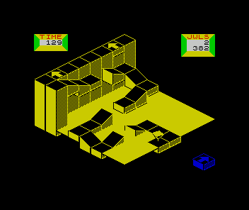 Spindizzy (ZX Spectrum) screenshot: This is tricky to control at first
