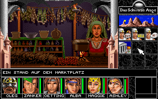 Realms of Arkania: Blade of Destiny (DOS) screenshot: You shop for some herbs and comparable stuff