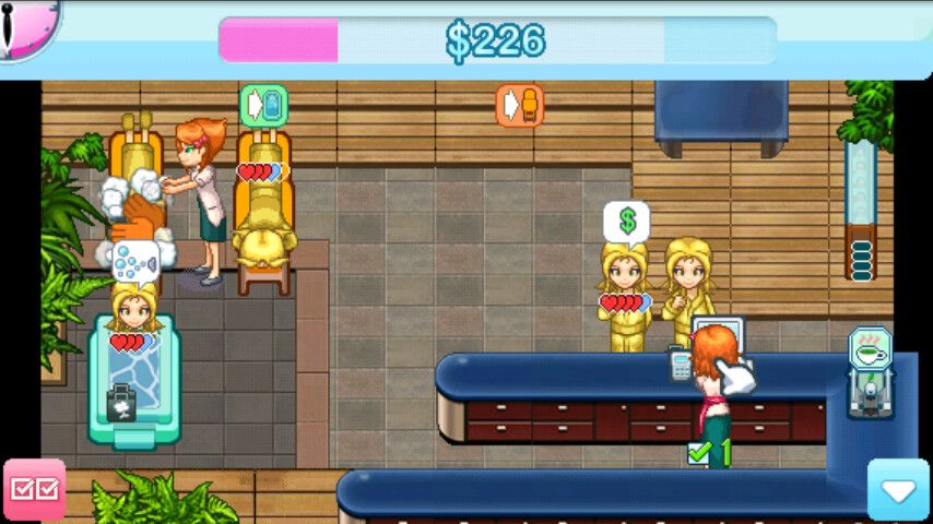 Sally's Spa (Android) screenshot: Time to charge those customers