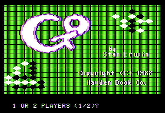 Go (Apple II) screenshot: Title Screen
