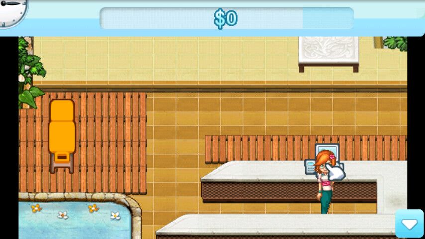 Sally's Spa (Android) screenshot: First day at the new business