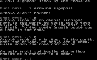Arnold the Adventurer (Commodore 64) screenshot: Came across a troll and hamster