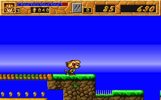 Reon-ui Moheom (DOS) screenshot: You can charge forward by holding the run button.
