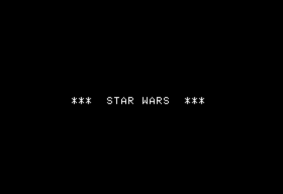 Starwars (Apple II) screenshot: Title Screen