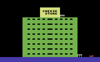 The Rat (Commodore 64) screenshot: Entering the Cheese Store