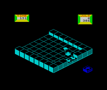 Spindizzy (ZX Spectrum) screenshot: Close to picking that gem up