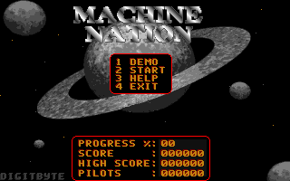 Machine Nation (DOS) screenshot: Main menu.