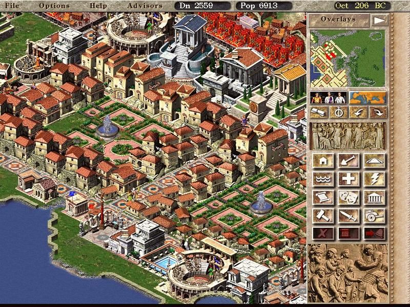 Caesar III (Windows) screenshot: Building this city was a difficult task