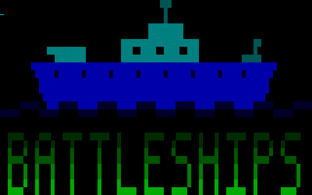 Battleships (DOS) screenshot: The game's title screen