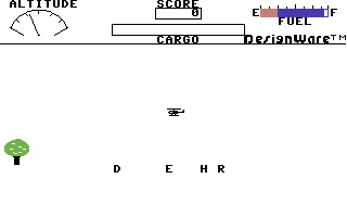 Spellicopter (Commodore 64) screenshot: Found a word