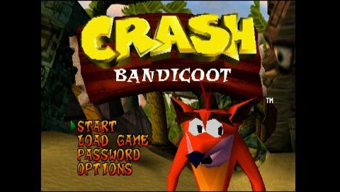 Crash Bandicoot (PSP) screenshot: Title screen