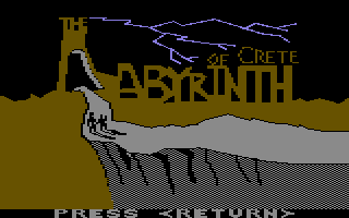 Labyrinth of Crete (Commodore 64) screenshot: Title Screen