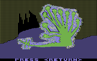 Labyrinth of Crete (Commodore 64) screenshot: The nine-headed hydra