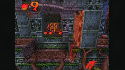 Crash Bandicoot (PSP) screenshot: A stash of 1-up's