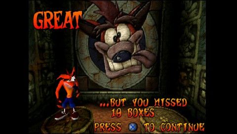 Screenshot of Crash Bandicoot (PSP, 1996) - MobyGames