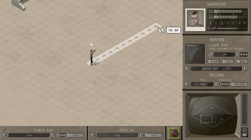Caravaneer 2 (Browser) screenshot: Turn-based combat is initiated
