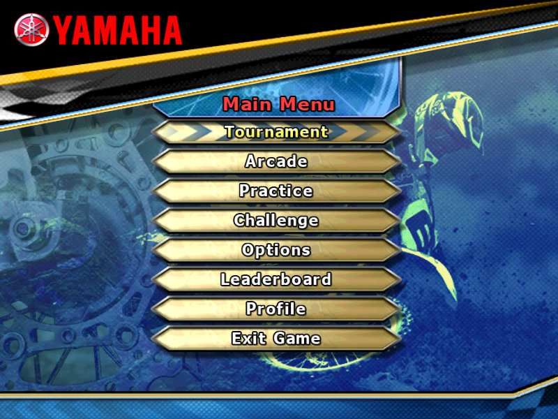 Yamaha Supercross (Windows) screenshot: Main menu