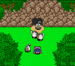 Torneko no Daibōken: Fushigi no Dungeon (SNES) screenshot: Run out of HP in a dungeon and the monsters will throw you out on your face