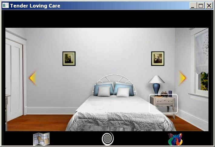 Tender Loving Care (Windows) screenshot: A rather cosy guest room (GOG version)