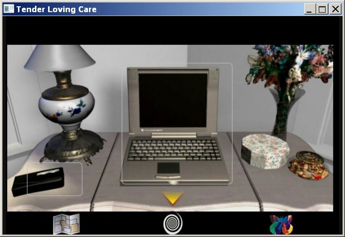 Tender Loving Care (Windows) screenshot: The nurse writes her thoughts on her computer, and it isn't password protected (GOG version)