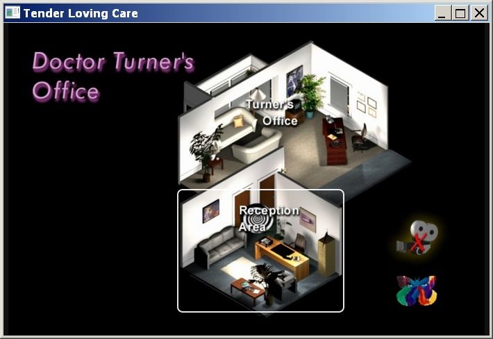 Tender Loving Care (Windows) screenshot: A map of Dr. Turner's office (GOG version)