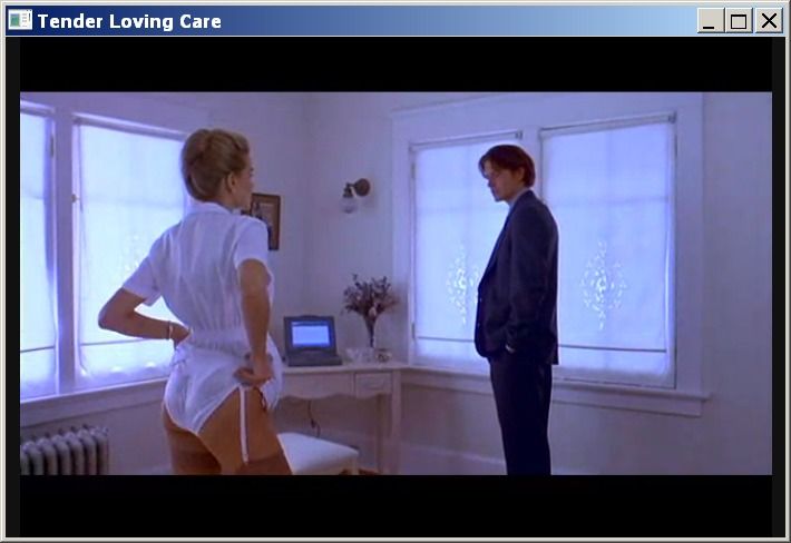 Tender Loving Care (Windows) screenshot: Kathryn knows how to sway Michael from saying "no" to her proposals (GOG version)