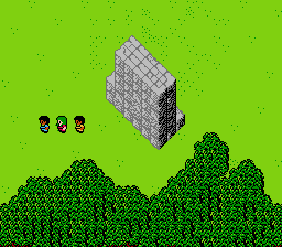Tombs & Treasure (NES) screenshot: Walking around outside.