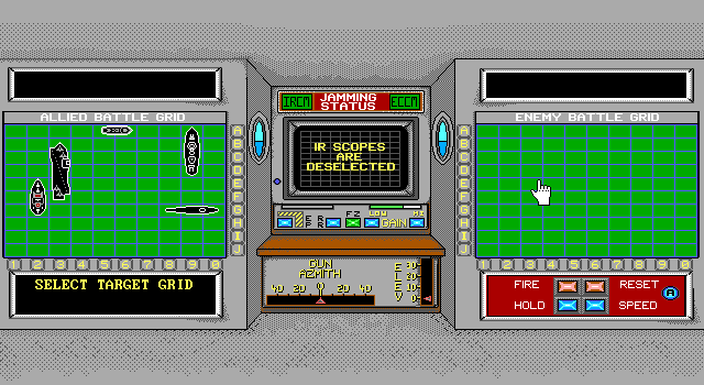 Armada (DOS) screenshot: Choosing the target...