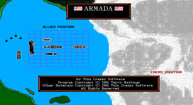 Armada (DOS) screenshot: Title screen