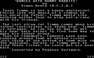 Dances With Bunny Rabbits (Commodore 64) screenshot: Title Screen