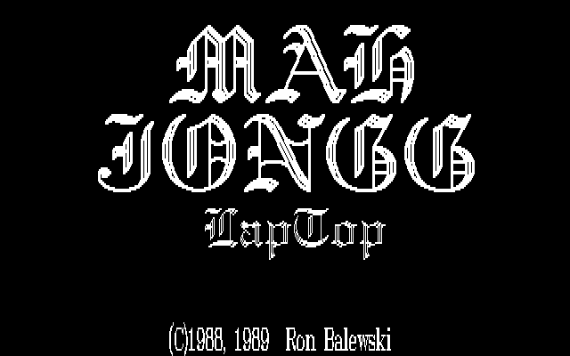 Mah Jongg LapTop (DOS) screenshot: The game's title screen