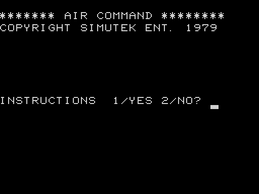 Air Command (1979) - MobyGames