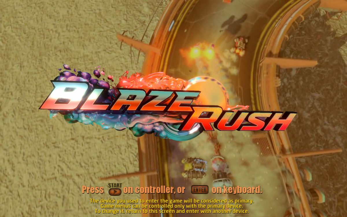 BlazeRush (Windows) screenshot: Title screen