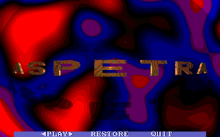 Aspetra (DOS) screenshot: Main menu