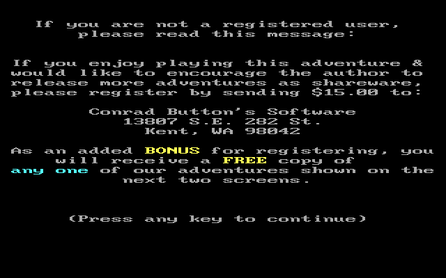 The Asian Challenge (DOS) screenshot: Ordering information