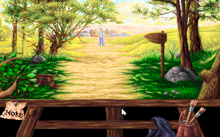 Heaven's Dawn (DOS) screenshot: This way leads to the village.