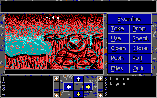 Weird Island (DOS) screenshot: The first character (EGA)